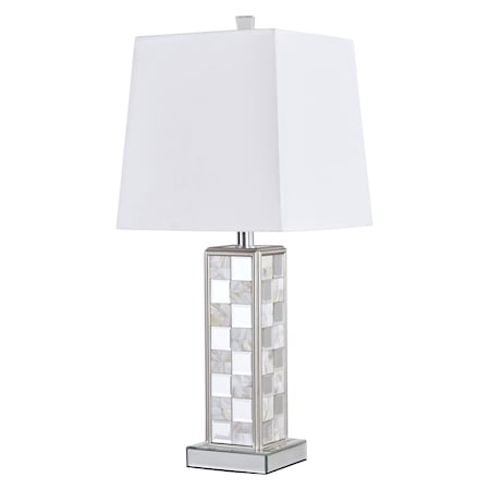Elegant Decor Sparkle 13 Inch 1-Light Table Lamp With Trapezoid Shape Shade ML9304